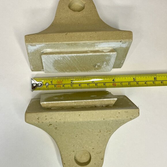 Travertine Towel Bar Holders * Cast Stone * New In Box * Holders Only - Picture 4 of 7